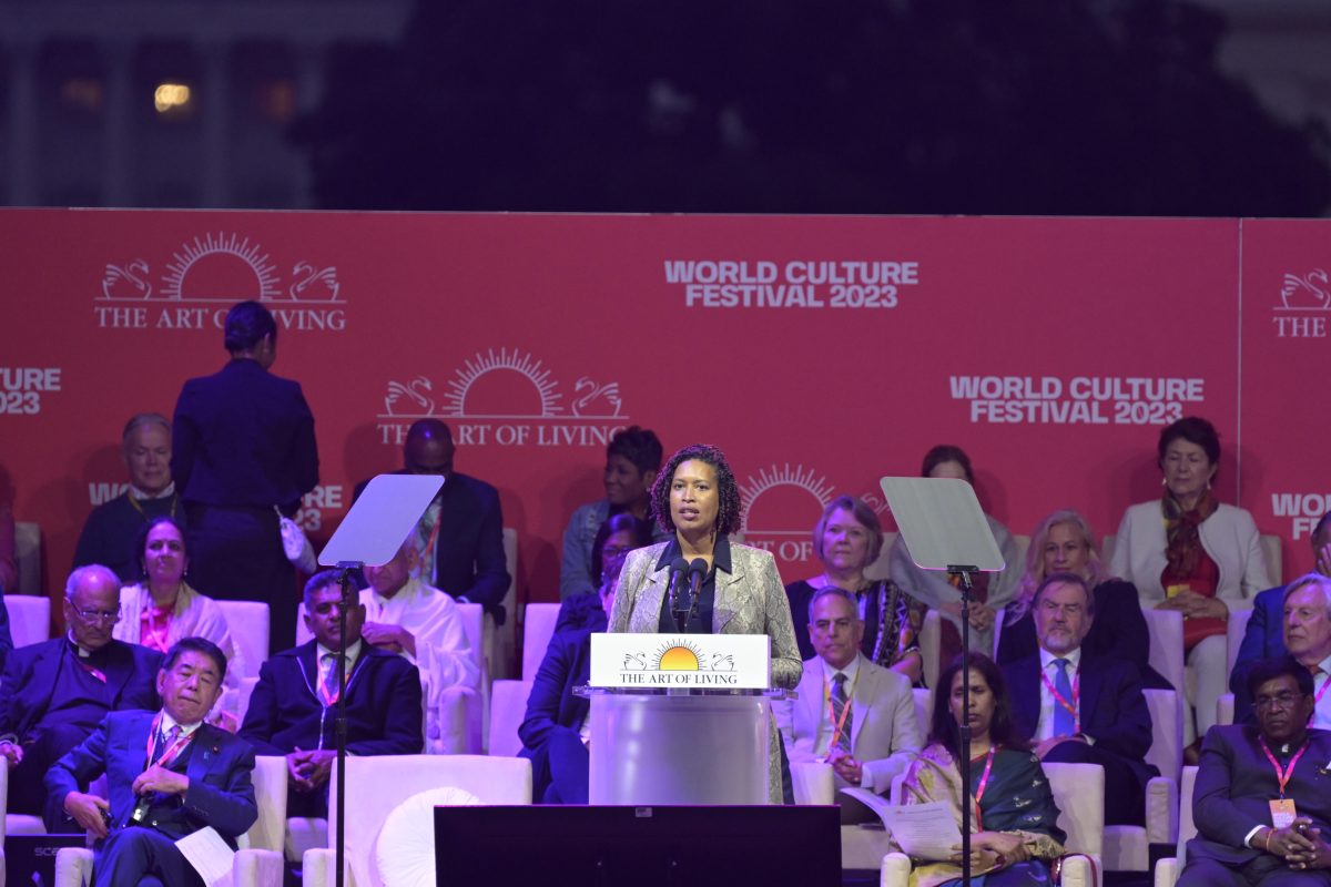Hon DC Mayor Muriel Bowser At The Art of Living s 4th Edition Of World Culture Festival