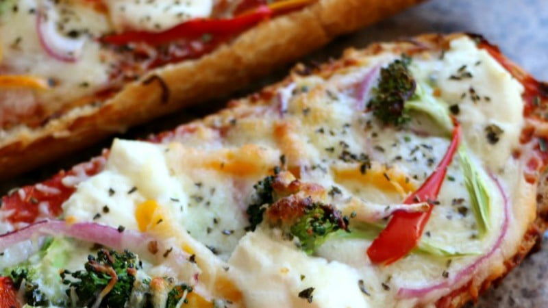Vegetarian French Bread Pizza 2