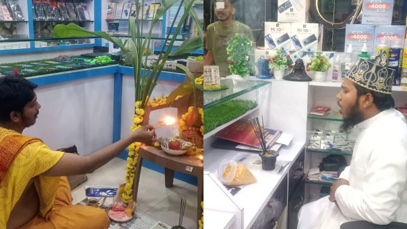 muslim man laxmi pooja 1