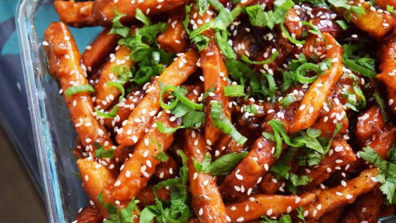 Honey chilli potatoes 1