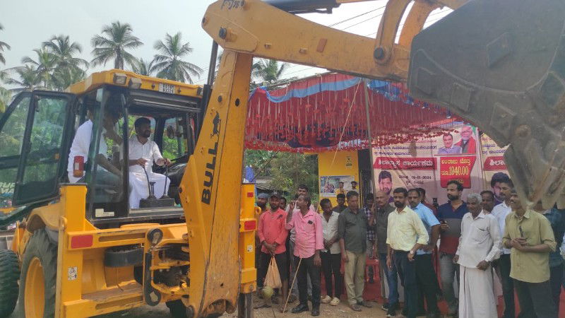 Mysuru MP Pratap Simh performs Bhoomi Puja for Rs 14.16 Road works Sampaje Katakeri National Highway 2