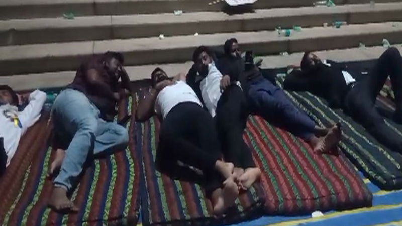 Advocates Sleep In Front Of Ramanagara DC Office Continue Protest 2