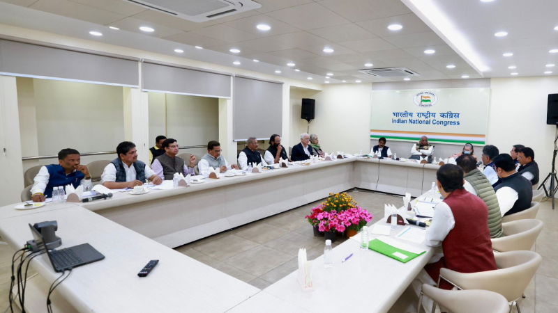 Mallikarjun Kharge KC Venugopal Sonia Gandhi meeting