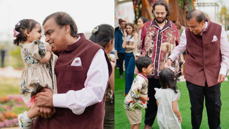mukesh ambani grand children