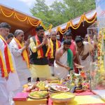 Foundation stone laid for statue of 25 feet tall Bhuvaneshwari Bronze Statuei at Vidhana Soudha premises in Bengaluru 1