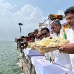 tungabhadra dam cm siddaramaiah offers bagina