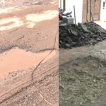 the newly laid asphalt road was washed away by two days of rain in bengaluru