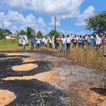 miscreants set fire to drinking water scheme pipes in chikkamagaluru