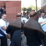 rose flowers and national flags to NDA MPs