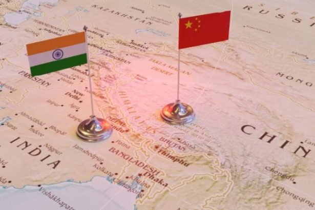 india china map