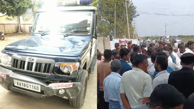 Chikkamagaluru Police Jeep Accident