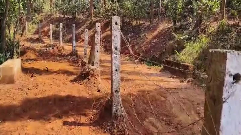 a dream of 7 decades was shattered the forest department fenced the road before tarring it kalasa chikkamgaluru (1)