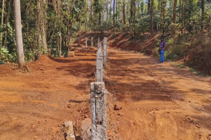 a dream of 7 decades was shattered the forest department fenced the road before tarring it kalasa chikkamgaluru