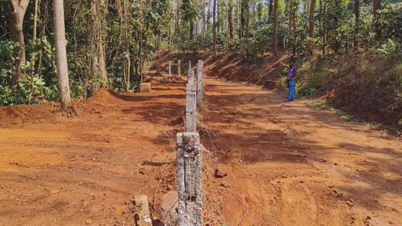 a dream of 7 decades was shattered the forest department fenced the road before tarring it kalasa chikkamgaluru