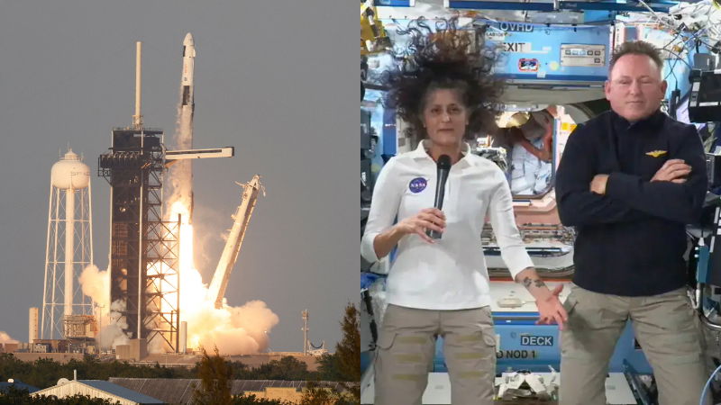 nasa, spacex launch crew 10 mission sunita williams