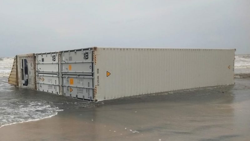 Containers from sunken Liberian ship wash ashore in Kerala