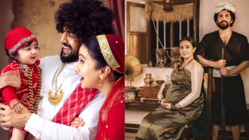 Harshika Poonacha Bhuvan Daughter Naming Ceremony