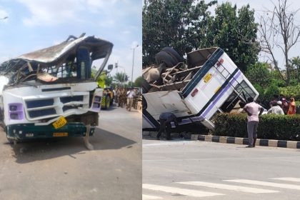 Kempegowda Airport Bus Overturn