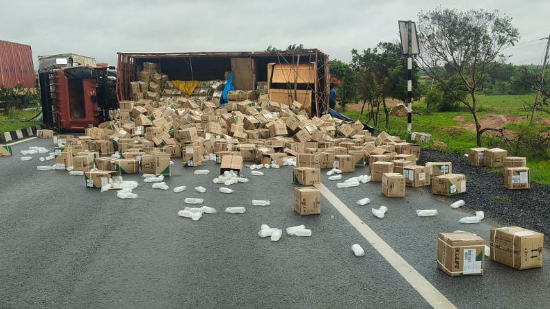 Lorry Accident Koppal