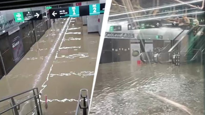 Mumbai Rain in Metro