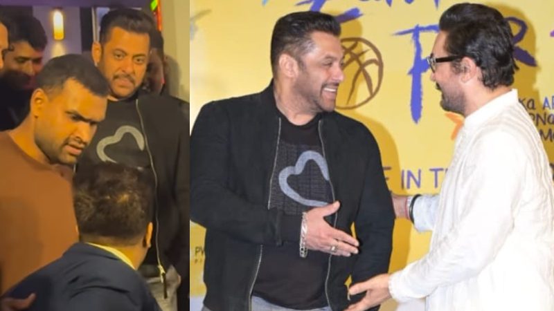 Aamir Khan Sitaare Zameen Par premiere Salman Khans bodyguard stop the person Viral Video