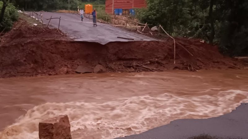 Belagavi Goa Road Washed Away Due To Rain