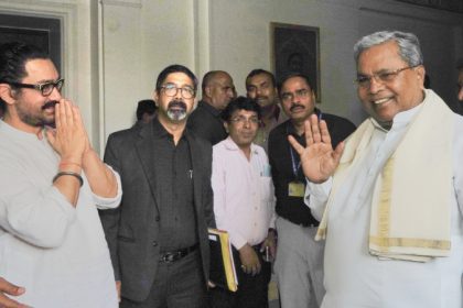 CM Siddaramaiah and aamir khan