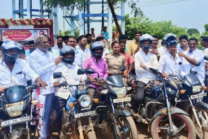 Helmet gift on birthday in bidar