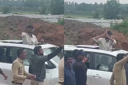 Jailer 2 Actor Rajinikanth waves and greets fans in mysuru