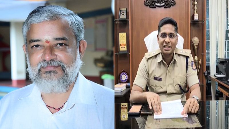 RSS leader UG Radha and Dakshina Kannada SP Arun Kumar