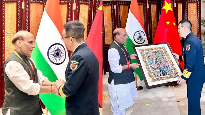 Rajnath Singh with China defence Minister