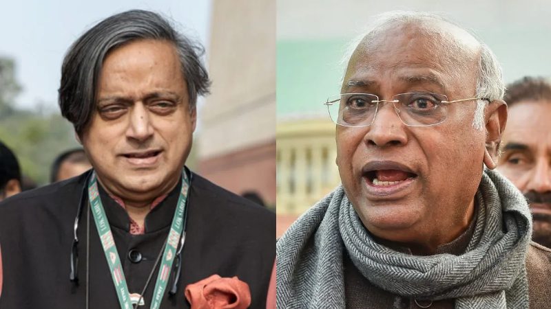 Shashi Tharoor Mallikarjun Kharge