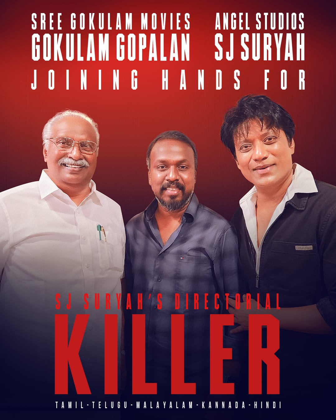 Sree Gokulam Movies to make Tamil production debut with SJ Suryahs Killer 1