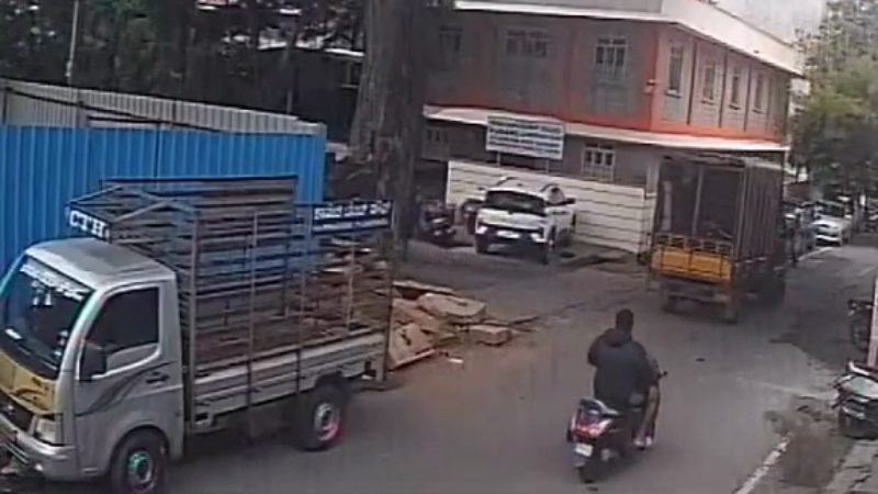 Tree branch falls in Basanavgudi bengaluru Rider injured