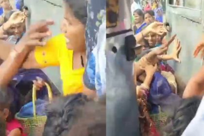 Women are now fighting to get on the bus Pavagada Tumakuru
