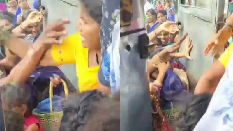 Women are now fighting to get on the bus Pavagada Tumakuru