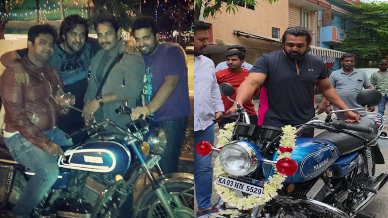 dhruva sarja yamaha RD 350 byke