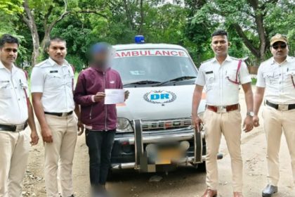 drunk and drive ambulance Driver fined Rs. 13000 in Shivamogga