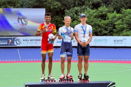 Asian Skating Championship silver medal to dhanush babu