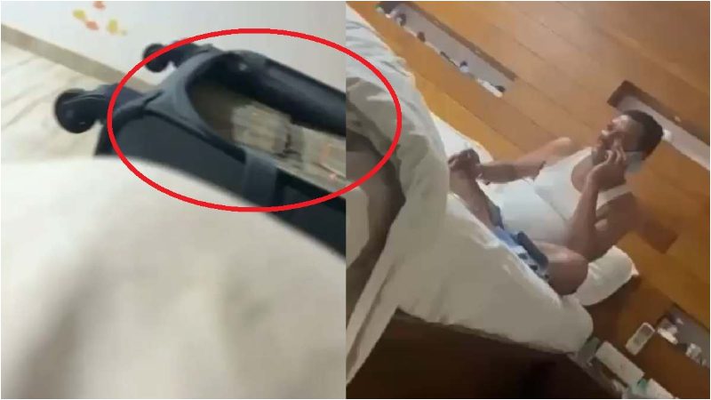 Maharashtra Minister Sanjay Shirsat Seen Smoking With Bag Full Of Cash Bag Virar Video