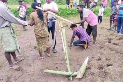 Odisha Couple Tied To Yoke Like Oxen Made To Plough Field