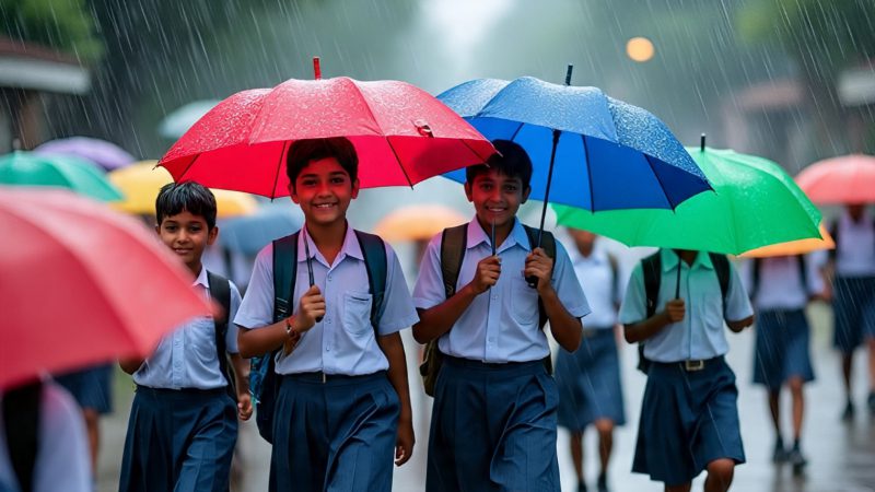 Rain Holiday Students 2