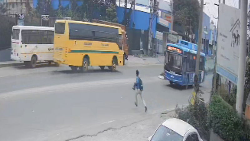 School student hit by BMTC bus in Jigani Bengaluru