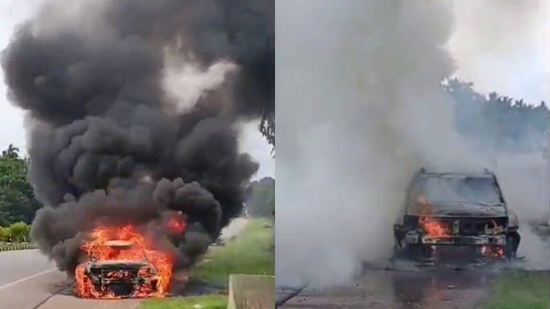 Tumakuru Car Fire