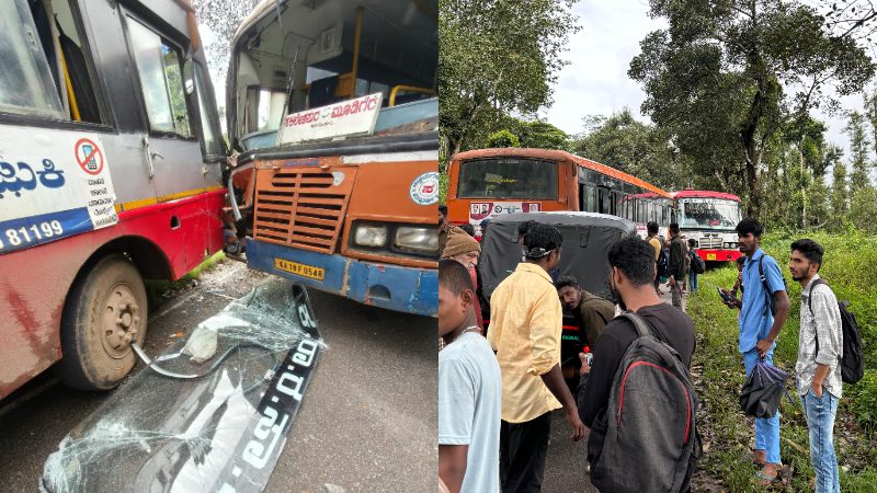 Two buses collide several passengers injured 1