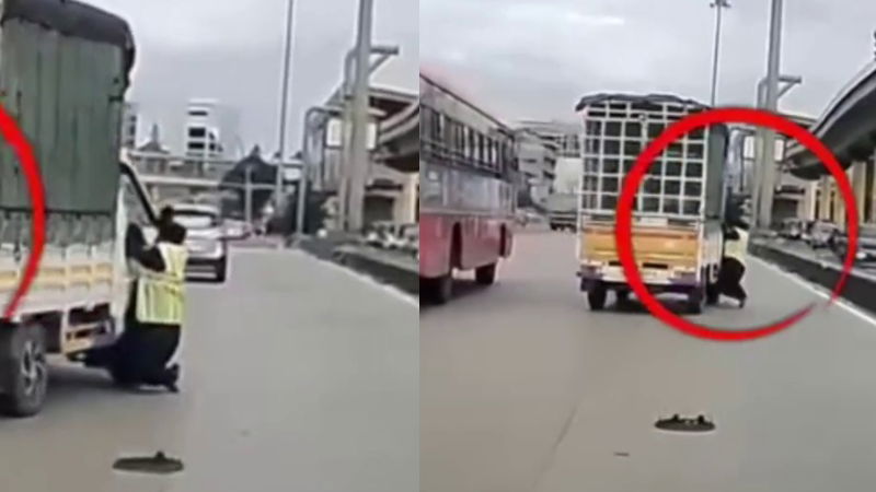 Deadly ride on the road dragging toll officials electronic city Bengaluru