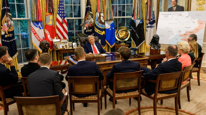 Donald Trump Vladimir Putin Zelensky European Leaders 1