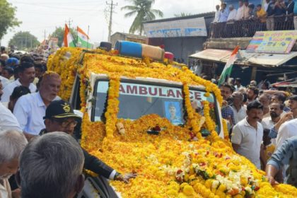 Soldier Kiranraj cremated with state honours Athani 2