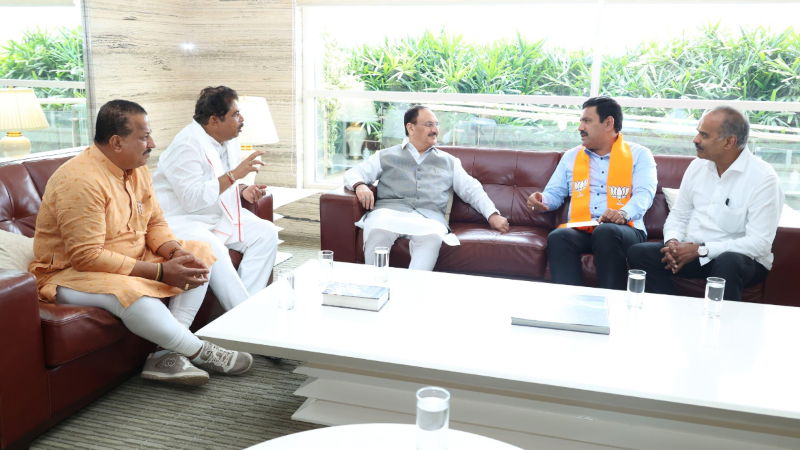 r ashok jp nadda vijayendra