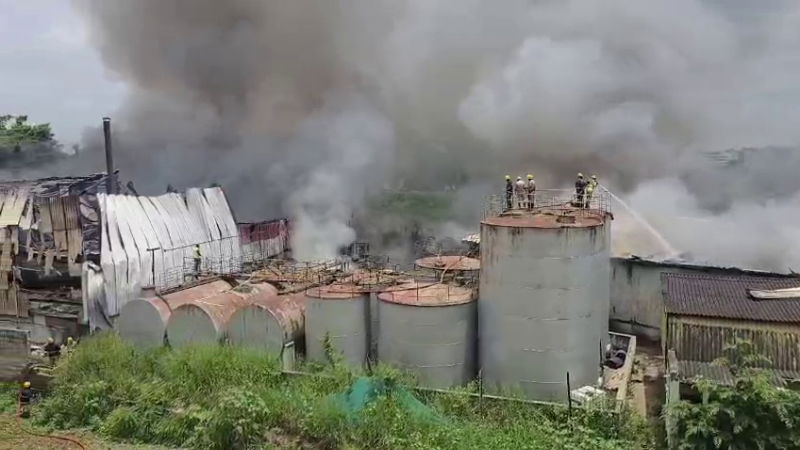 Anekal Oil Factory Fire 1